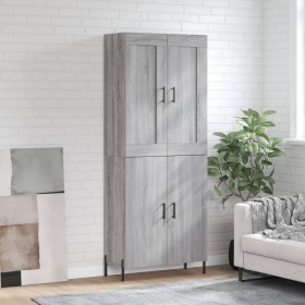 Aparador alto madera contrachapada gris sonoma 69,5x34x180 cm de vidaXL, Aparadores - Ref: Foro24-3199567, Precio: 153,65 €, ...