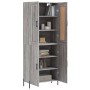 Aparador alto madera contrachapada gris sonoma 69,5x34x180 cm de vidaXL, Aparadores - Ref: Foro24-3199567, Precio: 153,65 €, ...