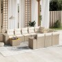 Set de sofás de jardín 11pzas con cojines ratán sintético beige en Conjuntos de jardín | Comprar online en Foru.es