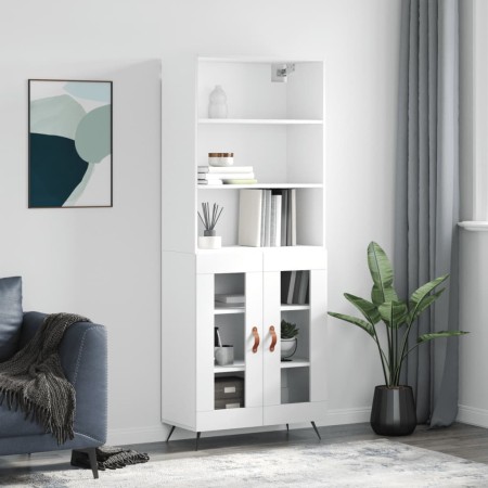 Aparador alto madera contrachapada blanco 69,5x34x180 cm de vidaXL, Aparadores - Ref: Foro24-3189285, Precio: 142,37 €, Descu...