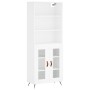 Aparador alto madera contrachapada blanco 69,5x34x180 cm de vidaXL, Aparadores - Ref: Foro24-3189285, Precio: 142,37 €, Descu...