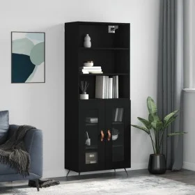 Hohes Sideboard Sperrholz schwarz 69,5x34x180 cm von vidaXL, Sideboards - Ref: Foro24-3189286, Preis: 143,07 €, Rabatt: %