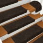 Felpudos autoadhesivos para escaleras, 15 unidades, 65 x 21 x 4 cm, marrón oscuro, borde rectangular en Hogar | Comprar online e
