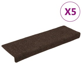 Felpudos autoadhesivos para escaleras, 15 unidades, 65 x 21 x 4 cm, marrón, borde rectangular en Hogar | Comprar online en Foru.