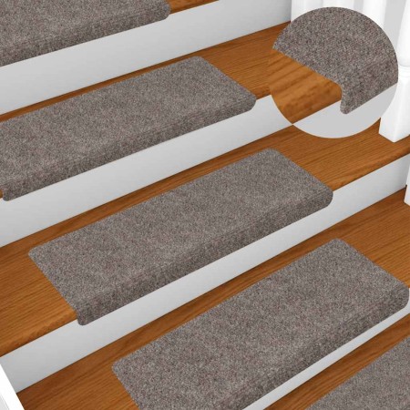 Felpudos autoadhesivos para escaleras, 15 unidades, 65x21x4 cm, beige, borde rectangular en Hogar | Comprar online en Foru.es