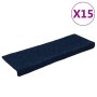 Felpudos autoadhesivos para escaleras, 15 unidades, 65 x 21 x 4 cm, borde rectangular, color azul marino en Hogar | Comprar onli