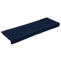 Felpudos autoadhesivos para escaleras, 15 unidades, 65 x 21 x 4 cm, borde rectangular, color azul marino en Hogar | Comprar onli