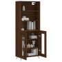 Aparador alto madera contrachapada marrón roble 69,5x34x180 cm de vidaXL, Aparadores - Ref: Foro24-3189292, Precio: 146,43 €,...