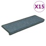 Alfombrillas para escaleras 15 unidades 65x21x4 cm Verde oscuro Borde rectangular en Hogar | Comprar online en Foru.es