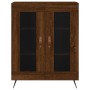 Aparador alto madera contrachapada marrón roble 69,5x34x180 cm de vidaXL, Aparadores - Ref: Foro24-3189292, Precio: 146,43 €,...