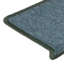 Alfombrillas para escaleras 15 unidades 65x21x4 cm Verde oscuro Borde rectangular en Hogar | Comprar online en Foru.es