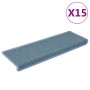 Alfombrillas para escaleras 15 unidades 65x21x4 cm Azul Mar Borde Rectangular en Hogar | Comprar online en Foru.es