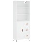 Aparador alto madera contrachapada blanco 69,5x34x180 cm de vidaXL, Aparadores - Ref: Foro24-3189413, Precio: 145,33 €, Descu...