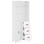 Aparador alto madera contrachapada blanco 69,5x34x180 cm de vidaXL, Aparadores - Ref: Foro24-3189413, Precio: 145,33 €, Descu...