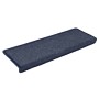 Alfombrillas para escaleras 15 unidades 65x21x4 cm Gris oscuro y azul Borde rectangular en Hogar | Comprar online en Foru.es
