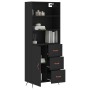 Aparador alto madera contrachapada negro 69,5x34x180 cm de vidaXL, Aparadores - Ref: Foro24-3189414, Precio: 158,35 €, Descue...