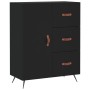 Aparador alto madera contrachapada negro 69,5x34x180 cm de vidaXL, Aparadores - Ref: Foro24-3189414, Precio: 158,35 €, Descue...