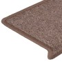 Alfombrillas para escaleras 15 unidades 65x21x4 cm Marrón Borde Rectangular en Hogar | Comprar online en Foru.es