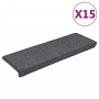 Alfombrillas para escaleras 15 unidades 65x21x4 cm Gris oscuro Borde rectangular en Hogar | Comprar online en Foru.es