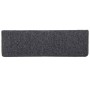 Alfombrillas para escaleras 15 unidades 65x21x4 cm Gris oscuro Borde rectangular en Hogar | Comprar online en Foru.es