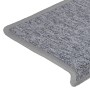 Alfombrillas para escaleras 15 unidades 65x21x4 cm Gris claro Borde rectangular en Hogar | Comprar online en Foru.es