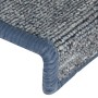 Alfombrillas para escaleras 15 unidades 65x21x4 cm Gris claro y azul Borde rectangular en Hogar | Comprar online en Foru.es