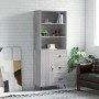 Aparador alto madera contrachapada gris sonoma 69,5x34x180 cm de vidaXL, Aparadores - Ref: Foro24-3189419, Precio: 152,99 €, ...