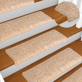 Alfombrillas para escaleras 15 unidades 65x21x4 cm Borde rectangular dorado en Hogar | Comprar online en Foru.es