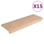 Alfombrillas para escaleras 15 unidades 65x21x4 cm Borde rectangular dorado en Hogar | Comprar online en Foru.es