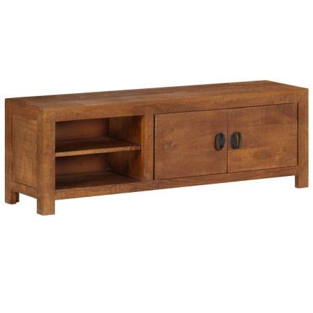 Mueble de TV de madera maciza de mango 120x30x40 cm de vidaXL, Muebles TV - Ref: Foro24-247941, Precio: 220,53 €, Descuento: %