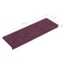 Felpudos para escaleras (15 unidades, 65 x 21 x 4 cm, color morado oscuro, borde rectangular) en Hogar | Comprar online en Foru.