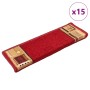 Alfombrilla autoadhesiva para escalera 15 uds rojo 65x21x4 cm en Hogar | Comprar online en Foru.es