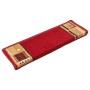 Alfombrilla autoadhesiva para escalera 15 uds rojo 65x21x4 cm en Hogar | Comprar online en Foru.es