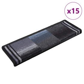 Alfombrilla autoadhesiva de escalera 15uds negro gris 65x21x4cm en Hogar | Comprar online en Foru.es
