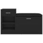 Banco zapatero de madera de ingeniería negro 94,5x31x57 cm en Zapateros y organizadores de calzado | Comprar online en Foru.es
