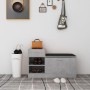 Banco zapatero madera de ingeniería gris hormigón 94,5x31x57 cm en Zapateros y organizadores de calzado | Comprar online en Foru