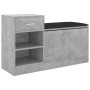 Banco zapatero madera de ingeniería gris hormigón 94,5x31x57 cm en Zapateros y organizadores de calzado | Comprar online en Foru