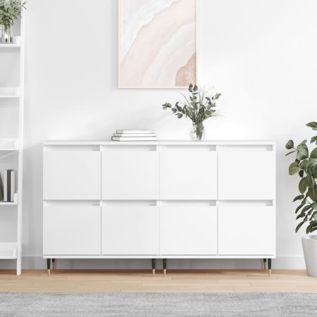 Aparadores 2 piezas madera contrachapada blanco de vidaXL, Aparadores - Ref: Foro24-3190165, Precio: 134,60 €, Descuento: %