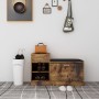Banco zapatero madera de ingeniería roble ahumado 94,5x31x57 cm en Zapateros y organizadores de calzado | Comprar online en Foru