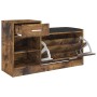 Banco zapatero madera de ingeniería roble ahumado 94,5x31x57 cm en Zapateros y organizadores de calzado | Comprar online en Foru