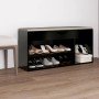 Banco zapatero con cojín madera ingeniería negro 104x30x49 cm en Zapateros y organizadores de calzado | Comprar online en Foru.e