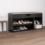 Banco zapatero con cojín madera ingeniería gris 104x30x49 cm en Zapateros y organizadores de calzado | Comprar online en Foru.es