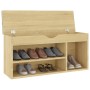 Banco zapatero con cojín madera ingeniería sonoma 104x30x49 cm en Zapateros y organizadores de calzado | Comprar online en Foru.