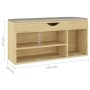 Banco zapatero con cojín madera ingeniería sonoma 104x30x49 cm en Zapateros y organizadores de calzado | Comprar online en Foru.