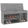 Banco zapatero cojín contrachapada gris hormigón 104x30x49 cm en Zapateros y organizadores de calzado | Comprar online en Foru.e