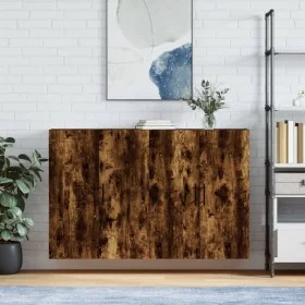 Armarios de pared 2 unidades roble ahumado 69,5x34x90 cm de vidaXL, Aparadores - Ref: Foro24-3195648, Precio: 128,31 €, Descu...