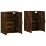 Armarios de pared 2 unidades roble ahumado 69,5x34x90 cm de vidaXL, Aparadores - Ref: Foro24-3195648, Precio: 128,31 €, Descu...