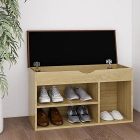 Banco zapatero con cojín madera ingeniería sonoma 80x30x47 cm en Zapateros y organizadores de calzado | Comprar online en Foru.e
