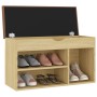 Banco zapatero con cojín madera ingeniería sonoma 80x30x47 cm en Zapateros y organizadores de calzado | Comprar online en Foru.e