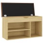 Banco zapatero con cojín madera ingeniería sonoma 80x30x47 cm en Zapateros y organizadores de calzado | Comprar online en Foru.e